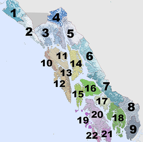 Atlas of biogeographic provinces (excerpts from draft) | JuneauNature